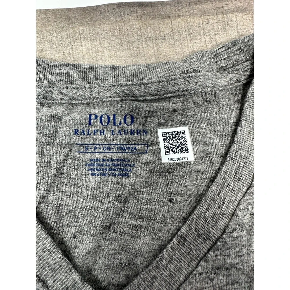 Polo‎ Ralph Lauren Shirt Mens Size Small Heather Gray Short Sleeve Cotton Casual - Picture 3 of 9